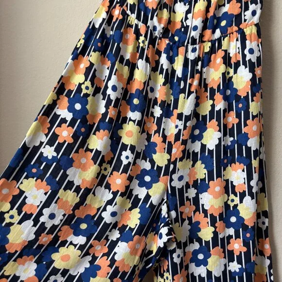 Modcloth NEW 1X Linen Blend Floral Print Halter Jumpsuit - Picture 8 of 16